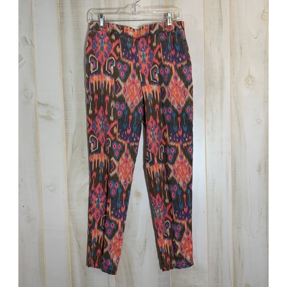 Anthropologie Marrakech Ikat Linen Joggers S - Picture 2 of 7